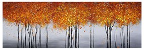 Obraz maľovaný na plátno 1500x35x500 Autumnal Tree Scape