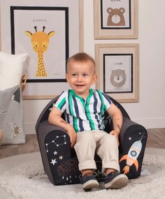 Penová detská sedačka 51 x 33 x 42 cm astronaut