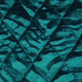 Dekorstudio Zamatový prehoz na posteľ KRISTIN3 v tyrkysovej farbe Rozmer prehozu (šírka x dĺžka): 220x240cm