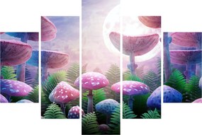 Obraz - Huby pri splne, grafika (150x105 cm)