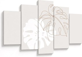 Obraz - Line art monstera N⁰2 (150x105 cm)