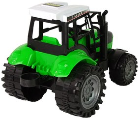 Lean Toys Zelený traktor s lisom na trecím pohonom