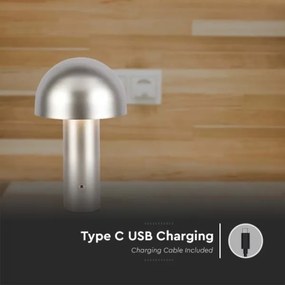 LED Stmievateľná dobíjacia stolná lampa LED/1W/5V 3000-6000K 1800 mAh zlatá