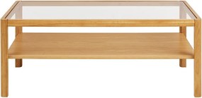 Konferenčný stolík so sklenenou doskou v prírodnej farbe 60x110 cm Lourmarin – House Nordic