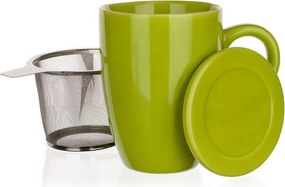 Hrnček s viečkom a nerezovým sitkom 350 ml