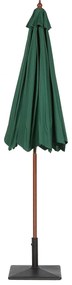 Záhradný slnečník 270 cm TRATORIA II (polyester) (zelená). Vlastná spoľahlivá doprava až k Vám domov. 1019449