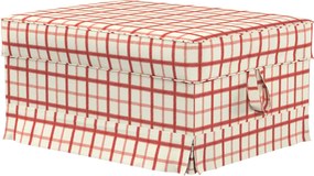 Poťah na podnožku Ektorp Bromma farba produktu červená látka vzorované