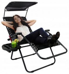 GARDEN LINE Záhradné lehátko so strieškou GardenLine LEZ9962