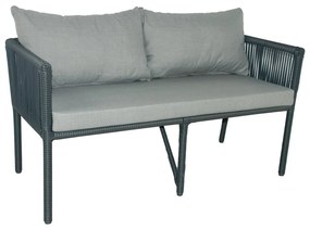 Sivá záhradná jedálenská súprava z umelého ratanu pre 6 Vera 2 – Floriane Garden