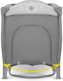 Ricokids Cestovná postieľka + matrac + taška 125x65x78cm RK-242 sivá