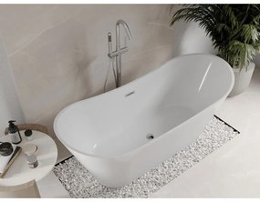 Mexen Celia, voľne stojaca vaňa 170 x 75 cm, biela, chrómový prepad, 52331707500-01