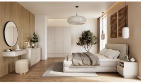 Komoda Lorini 150 cm na sokli - kašmírová / zlaté úchytky G