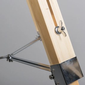 Rustikálna stojaca lampa drevo bez tienidla - Tripod
