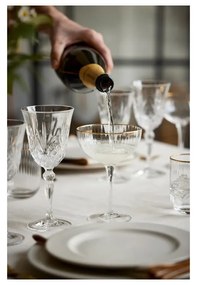 Súprava 4 koktailových pohárov s okrajom v zlatej farbe Lyngby Glas Palermo, 315 ml