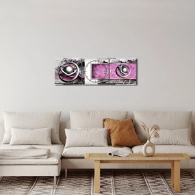 Obraz abstrakcie (s hodinami) (90x30 cm)