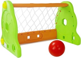 LEAN Toys Detská futbalová bránka zeleno-oranžová