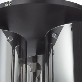 Brilliant - Stropné svietidlo BETH 3xE27/60W/230V priemer 37 cm čierna/dymová