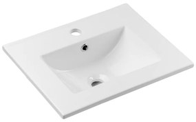 COMAD UM-2050RB DANCE 50 - Zapustené keramické umývadlo 52x40 cm, lesklá biela