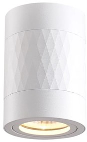 Stropné svietidlo Bima Arte Round, 1x biele kovové tienidlo