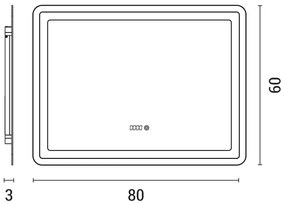 LED Kúpeľňové podsvietené zrkadlo LED/20W/230V 4000K IP44