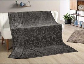 Deka Ornament 180x220 cm, antracitová%