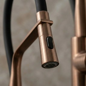 Rea Castor, kuchynská batéria flexibilná vysoká, medená matná, REA-B4320