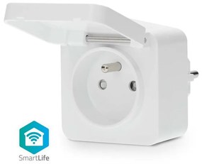 Nedis ZBPO130EWT -Inteligentná zásuvka Smartlife 3680W/230V/ Typ E/16A Wi-Fi Tuya IP44 NE0717