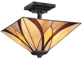 Elstead QZ-ASHEVILLE-SF - Stropný luster na tyči Tiffany ASHEVILLE 2xE27/100W/230V