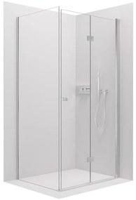 Cerano Volpe, sprchovací kút so skladacími dverami 70(dvere) x 80(stena), 6mm číre sklo, chrómový profil, CER-CER-427180