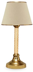Stolní lampa Denis béžová/zlatá