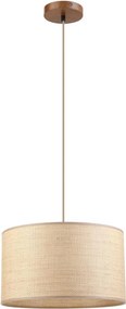 Luster na lanku AIDA 1xE27/15W/230V priemer 35 cm dub/rafia