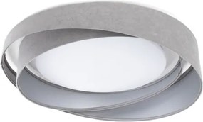 Stmievateľné LED stropné svietidlo SM. GALAXY M. LED/24W/230V pr. 55 cm sivá/strieborná + diaľkové ovládanie