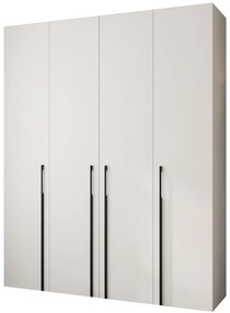 Šatníková skriňa 200 cm Carmela 40-3 (biela + čierna). Akcia -20%. Vlastná spoľahlivá doprava až k Vám domov. 1126629