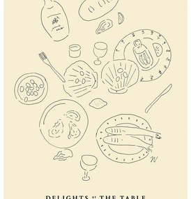 The Poster Club Plagát Delights at the Table by Isabelle Vandeplassche 50x70