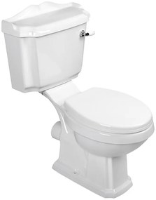 Aqualine Sapho, ANTIK WC kombi + PP WC sedátko, biela