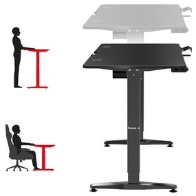 Elektricky nastaviteľný PC stolík Hyperion 8.5 (čierna). Akcia -20%. Vlastná spoľahlivá doprava až k Vám domov. 1087528
