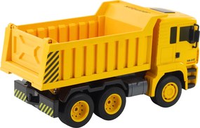 LEAN Toys Stavebné nákladné auto sklápač diaľkovo ovládané RC svetlá LED 1:18