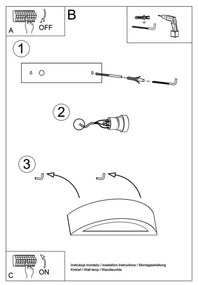 Nástenné svietidlo ATENA 1xE27/60W/230V čierna
