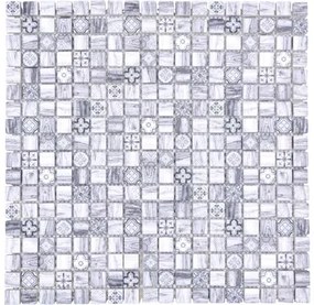 Sklenená mozaika 30x30 cm sivá XCM RW09