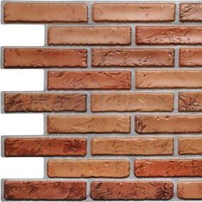 Obkladové panely 3D PVC TP10010442, cena za kus, rozmer 971 x 498 mm, tehla originál, GRACE
