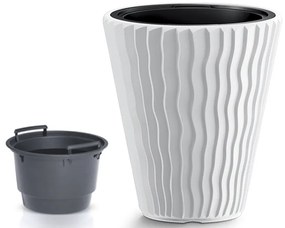 Plastový kvetináč DBSP300 29,7 cm - biela