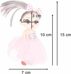 KIK Bábiky do domčeka, sada 4 ks, 10 cm