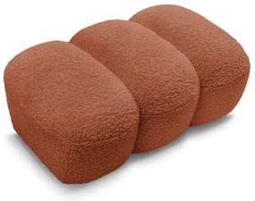 Podnožka z textílie buklé v tehlovej farbe Hippolyte – Bobochic Paris