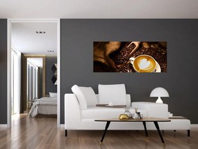 Obraz - Šálka kávy (120x50 cm)