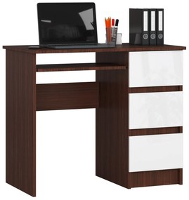 PC stolík Benicio (wenge + biela) (P). Akcia -16%. Vlastná spoľahlivá doprava až k Vám domov. 1069030