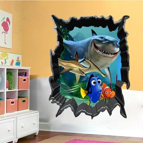 Veselá Stena Samolepka na stenu na stenu Hľadá sa Nemo a Dory