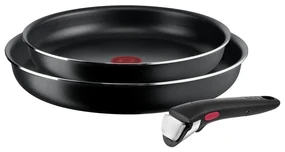 Hliníková súprava riadu 3 ks Ingenio Easy Cook &amp; Clean Black - Tefal