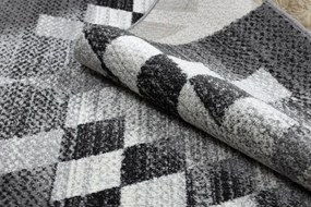 Koberec KAKE 25812677 Geometric - Romby 3D sivý/čierny