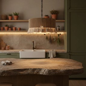 Toolight Toolight, stropné svietidlo 40cm, 1xE27, APP1735-1CP, čierna-hnedá, OSW-05121