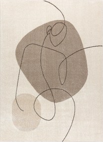Dywany Łuszczów, Kusový koberec Fusion 8299 cream/beige, 240x330, biela, kancelária